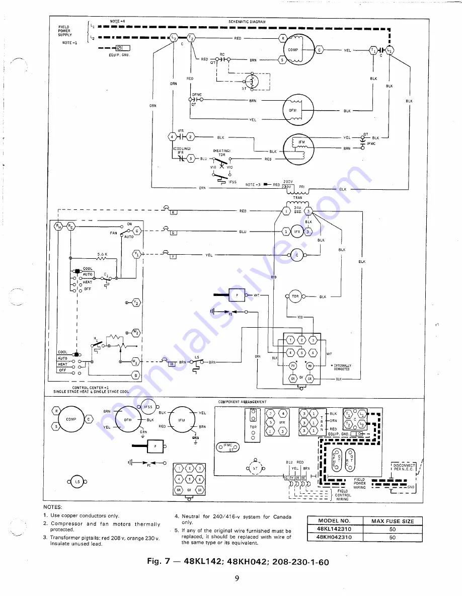 Carrier 48KH Wiring Diagrams Download Page 9