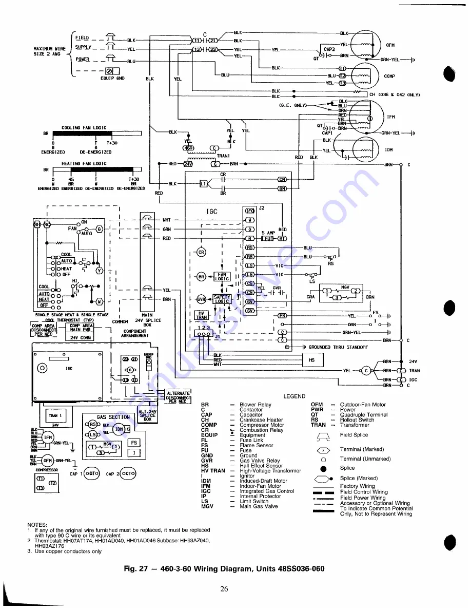 Carrier 48SS018 Installation, Start-Up And Service Instructions Manual Download Page 26