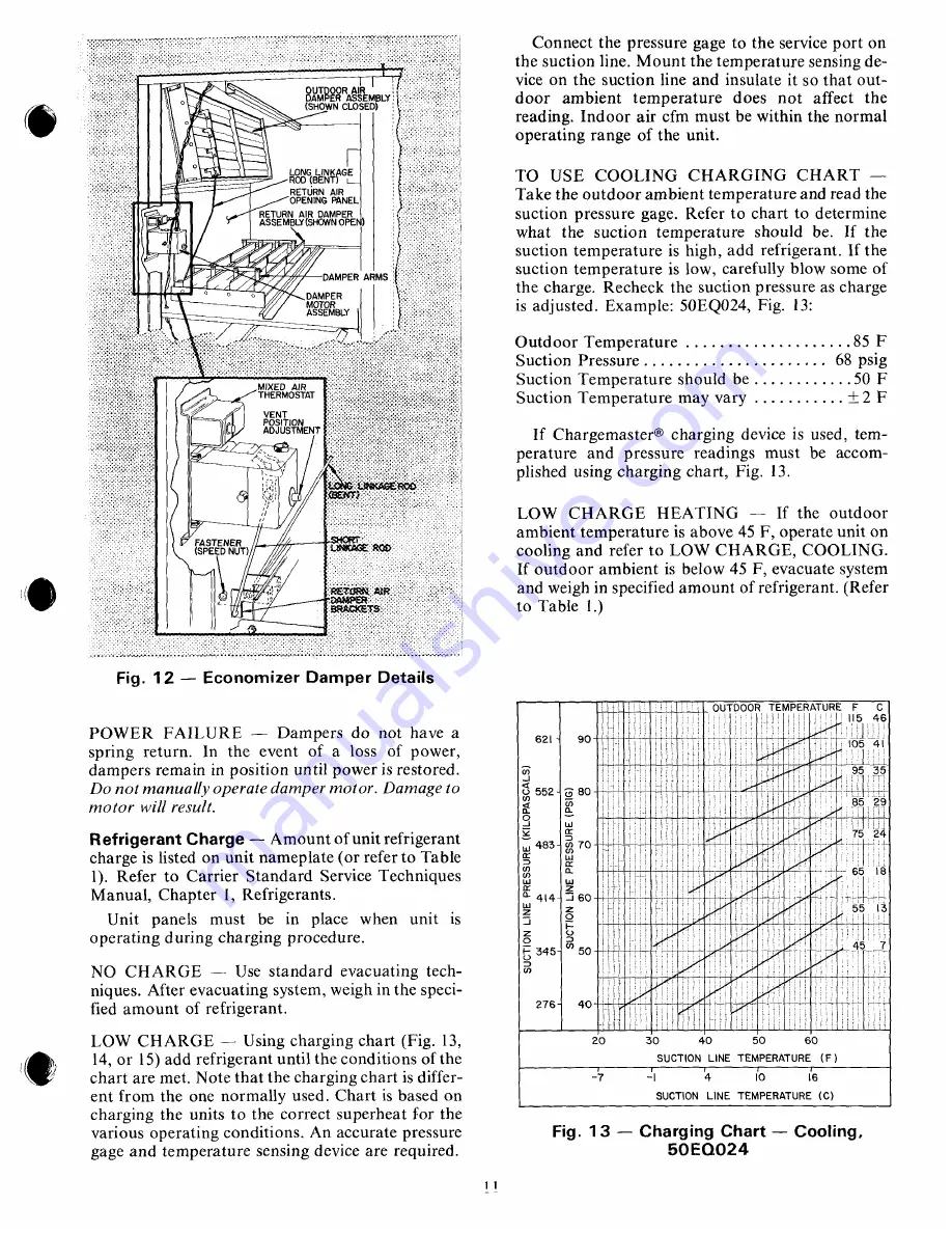 Carrier 50EQ Installation, Start-Up And Service Instructions Manual Download Page 11