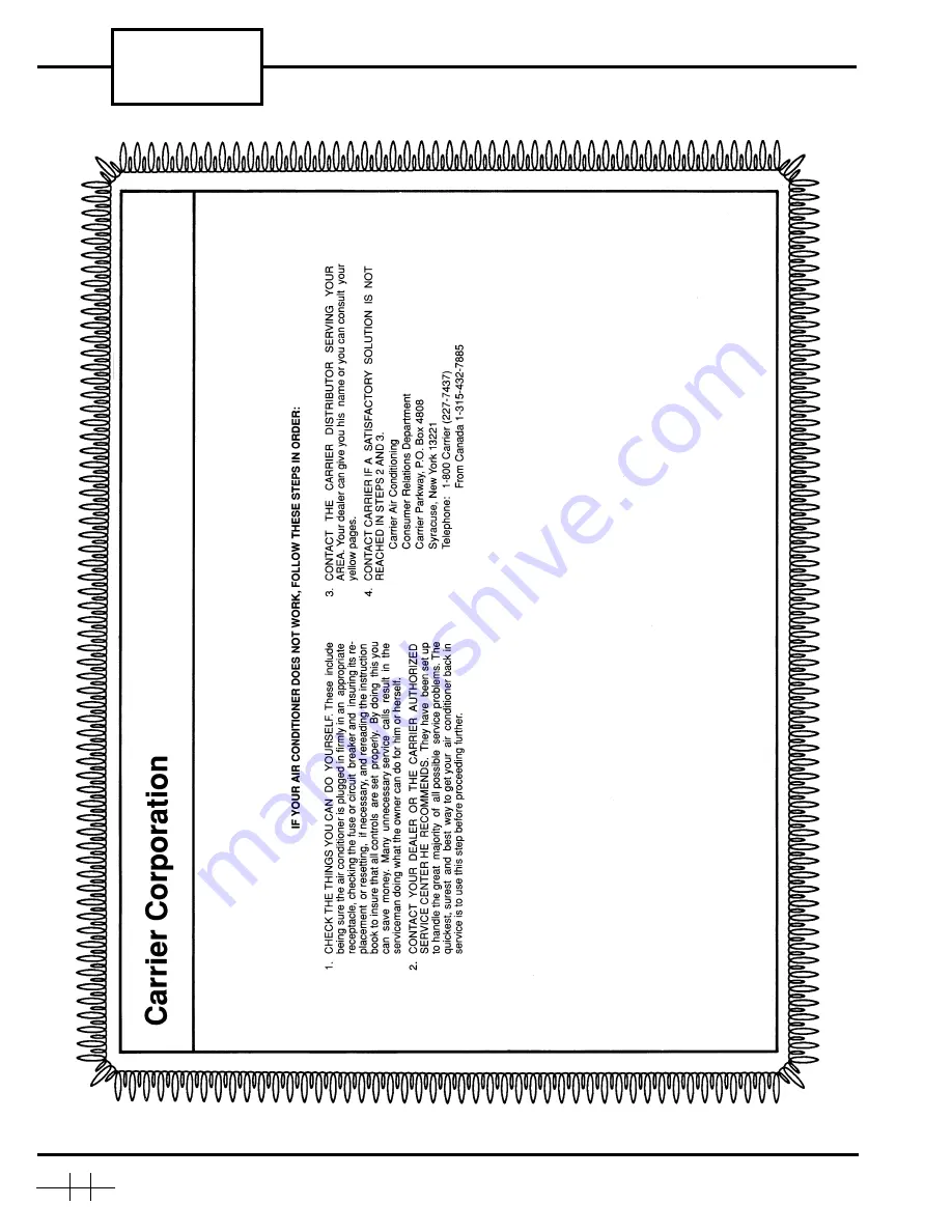 Carrier 52SC Installation, Operating And Maintenance Instructions Download Page 20