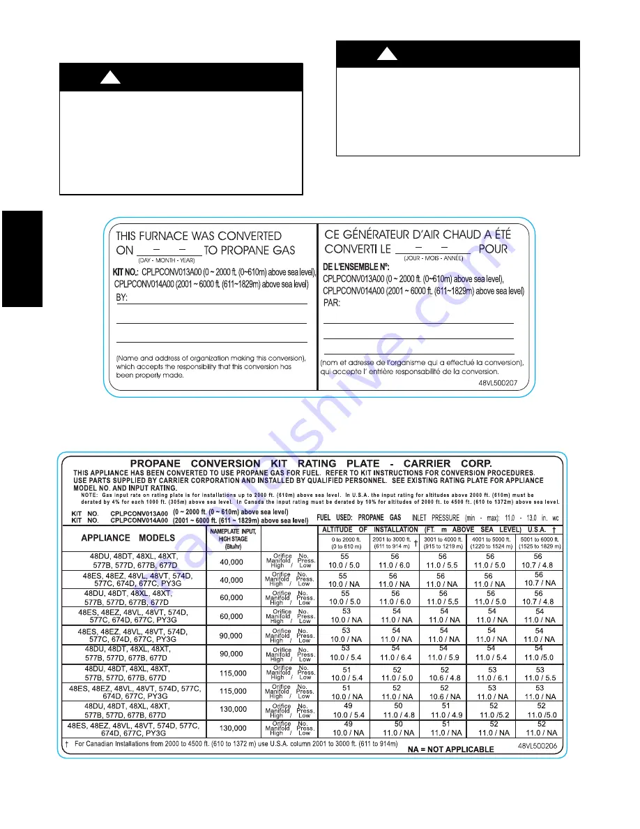 Carrier CPLPCONV013A00 Installation Instructions Manual Download Page 8