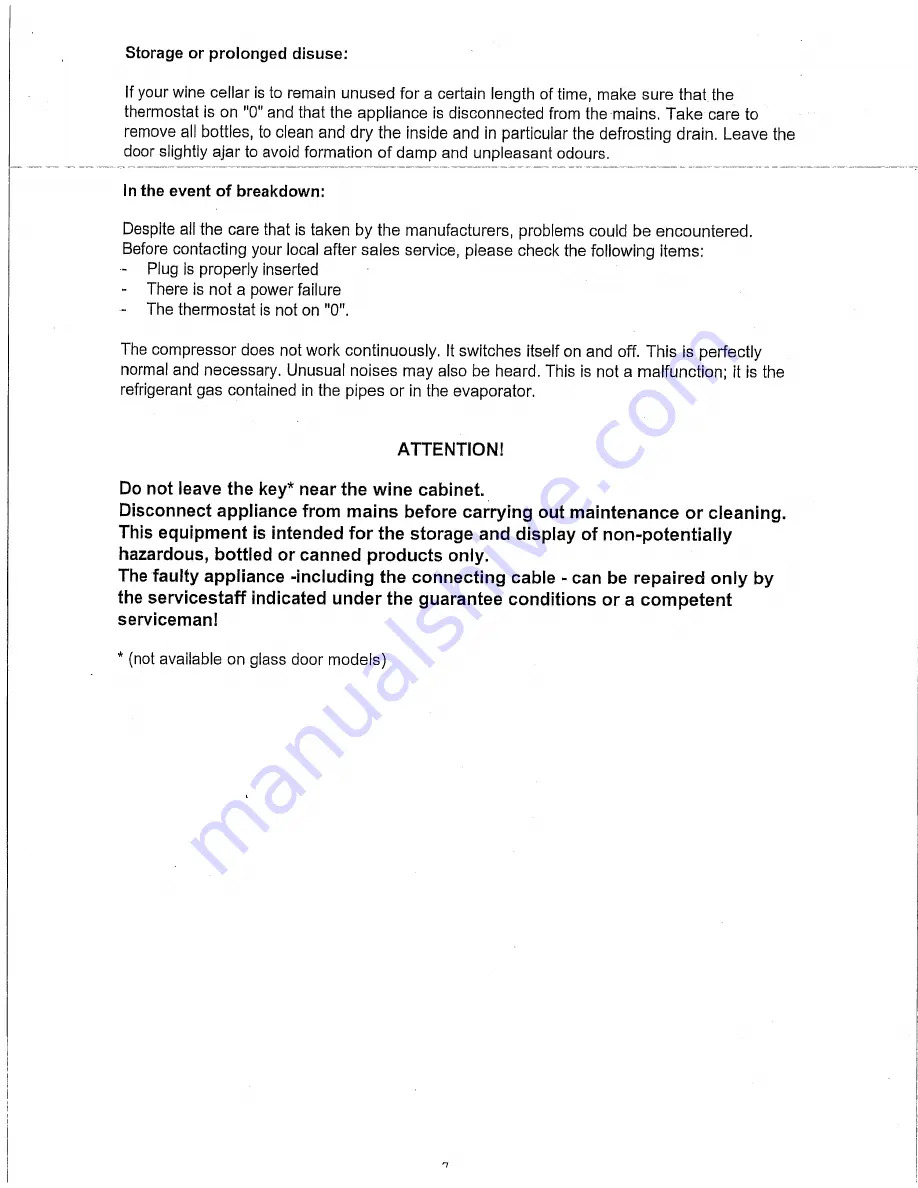 Carrier CVL185 Instructions For Use Manual Download Page 7