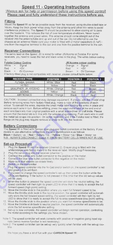 Carson SPEED 11T Operating Instructions Download Page 3