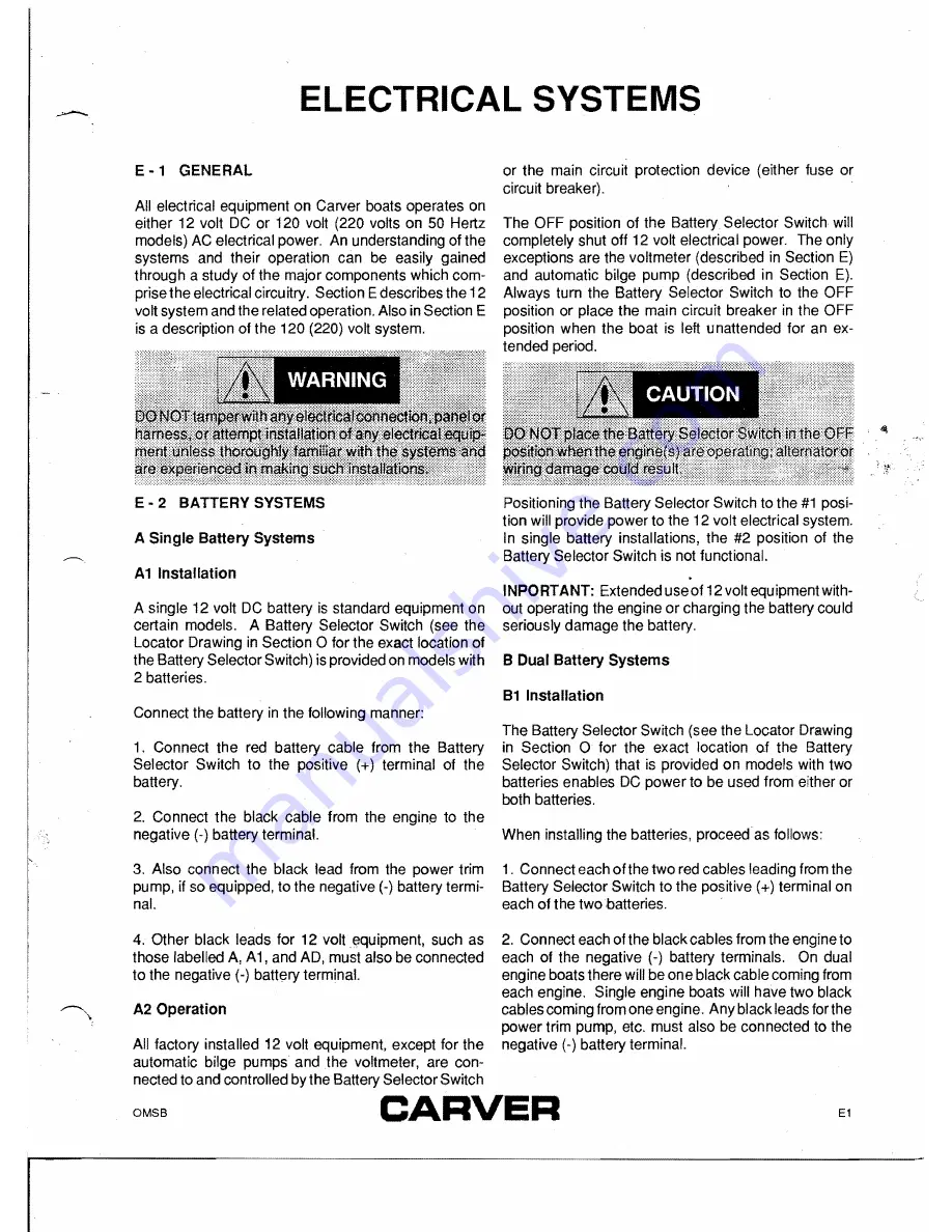 Carver 2157 MONTEGO Owner'S Manual Download Page 20