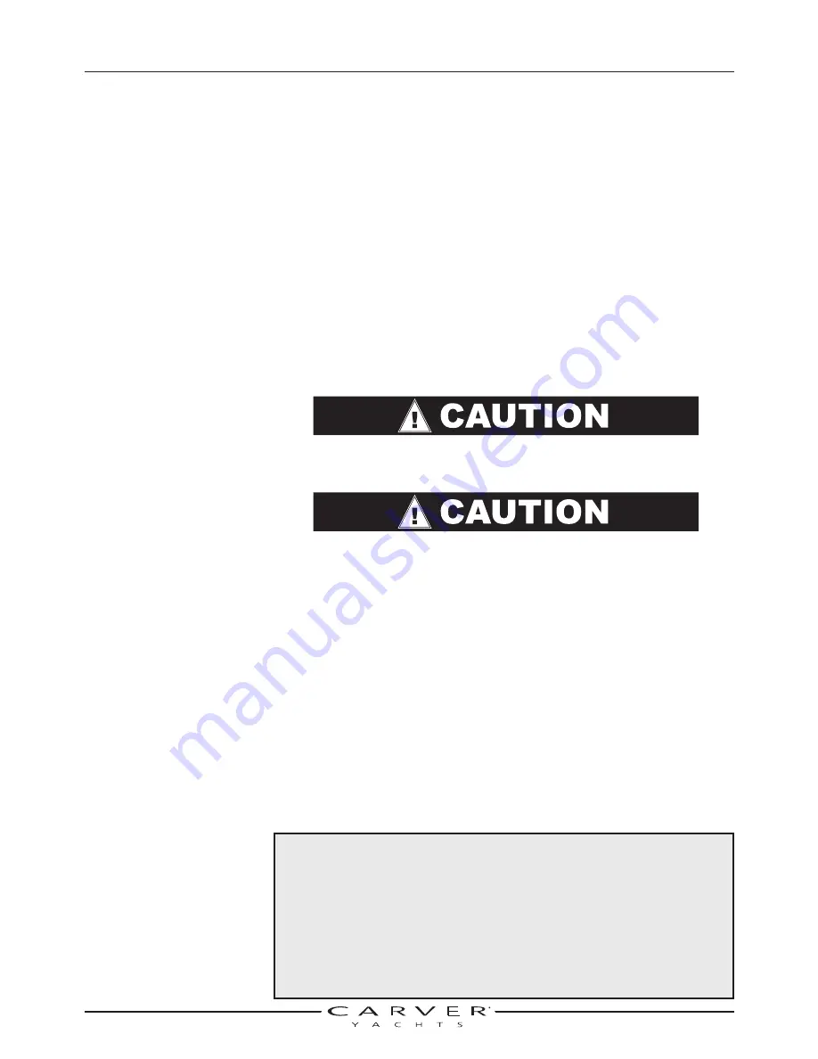 Carver 45 COCKPIT MOTOR Owner'S Manual Download Page 73