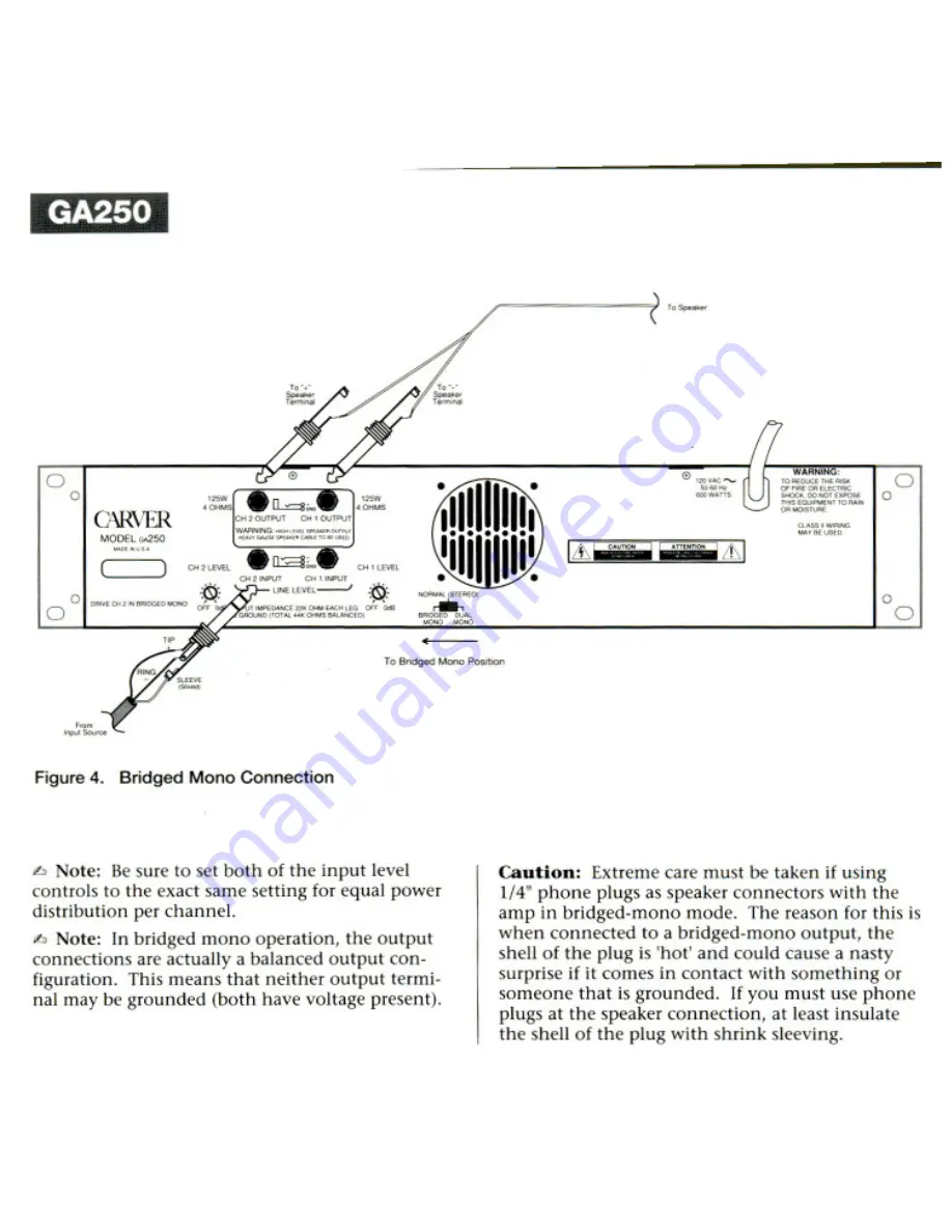 Carver GA250 Скачать руководство пользователя страница 10