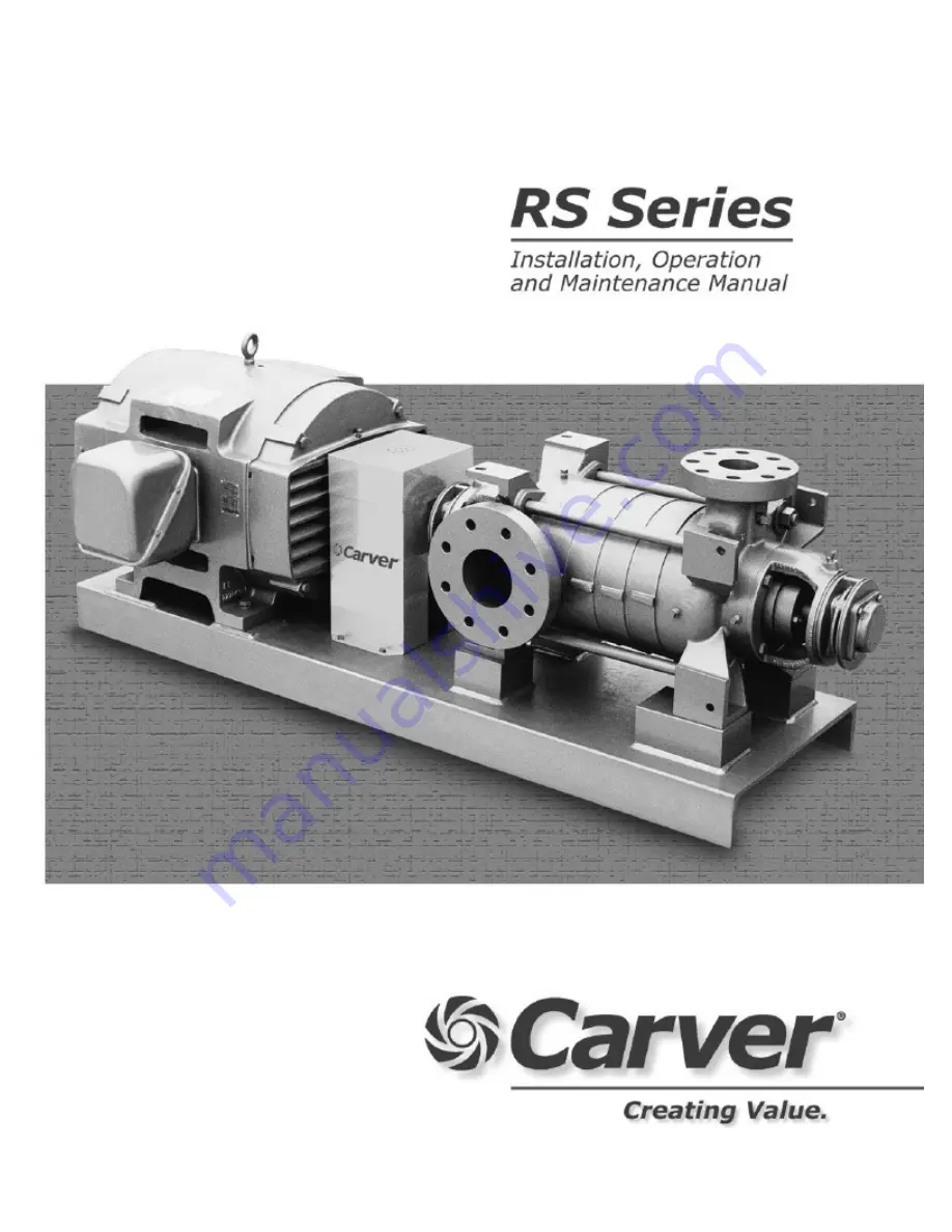 Carver RS A Installation, Operation And Maintenance Manual Download Page 1