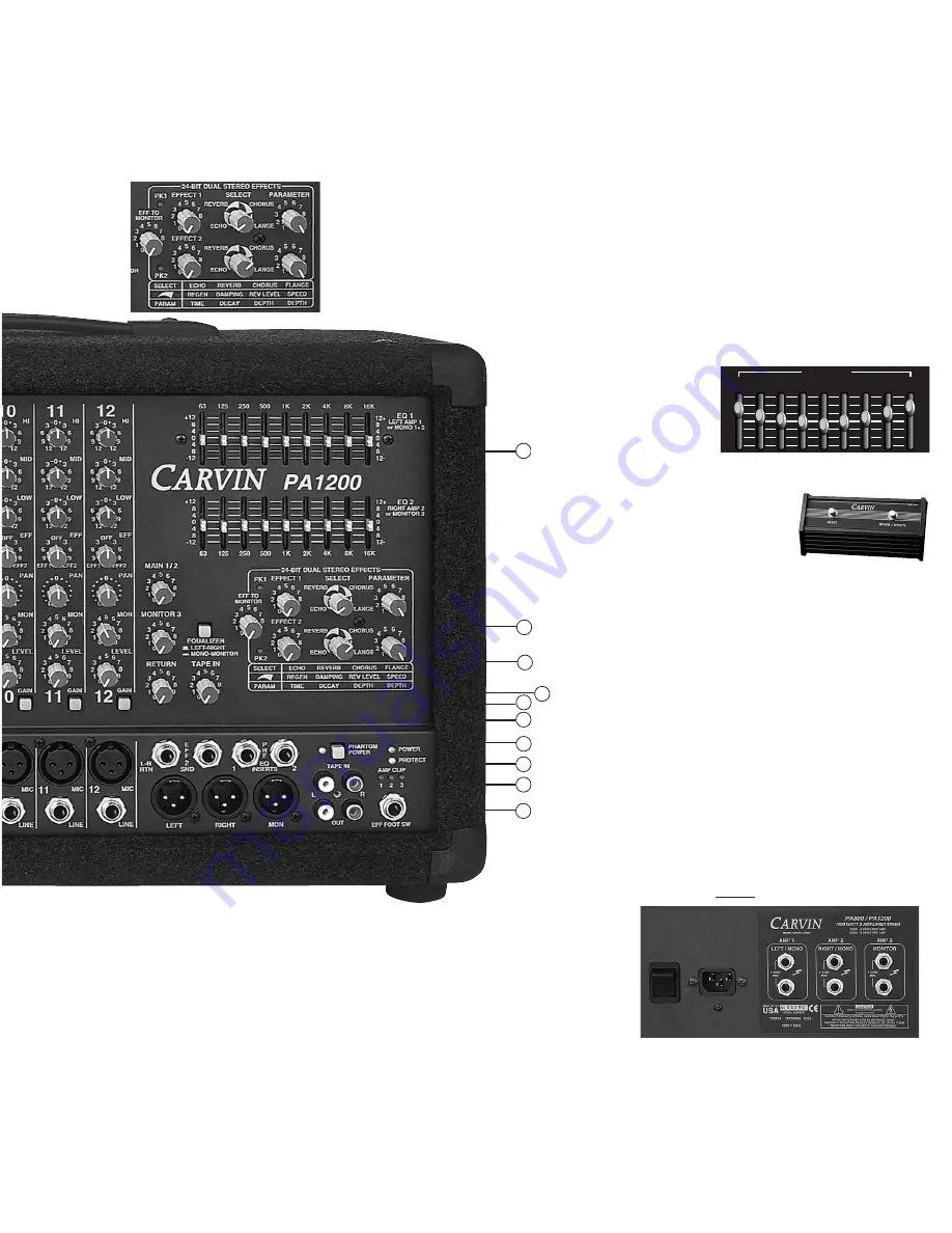 CARVIN PA1200 Скачать руководство пользователя страница 4