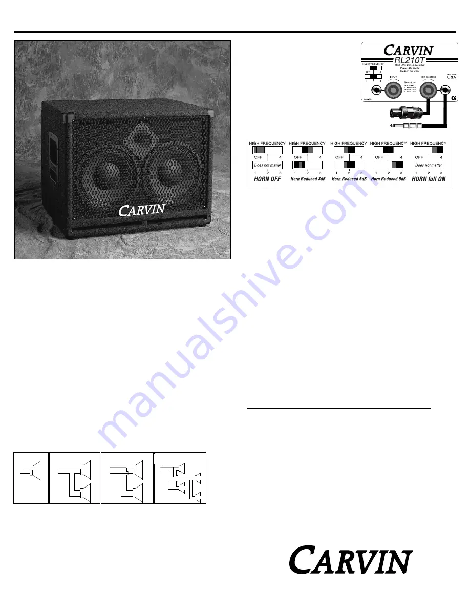 CARVIN RL210T Скачать руководство пользователя страница 1