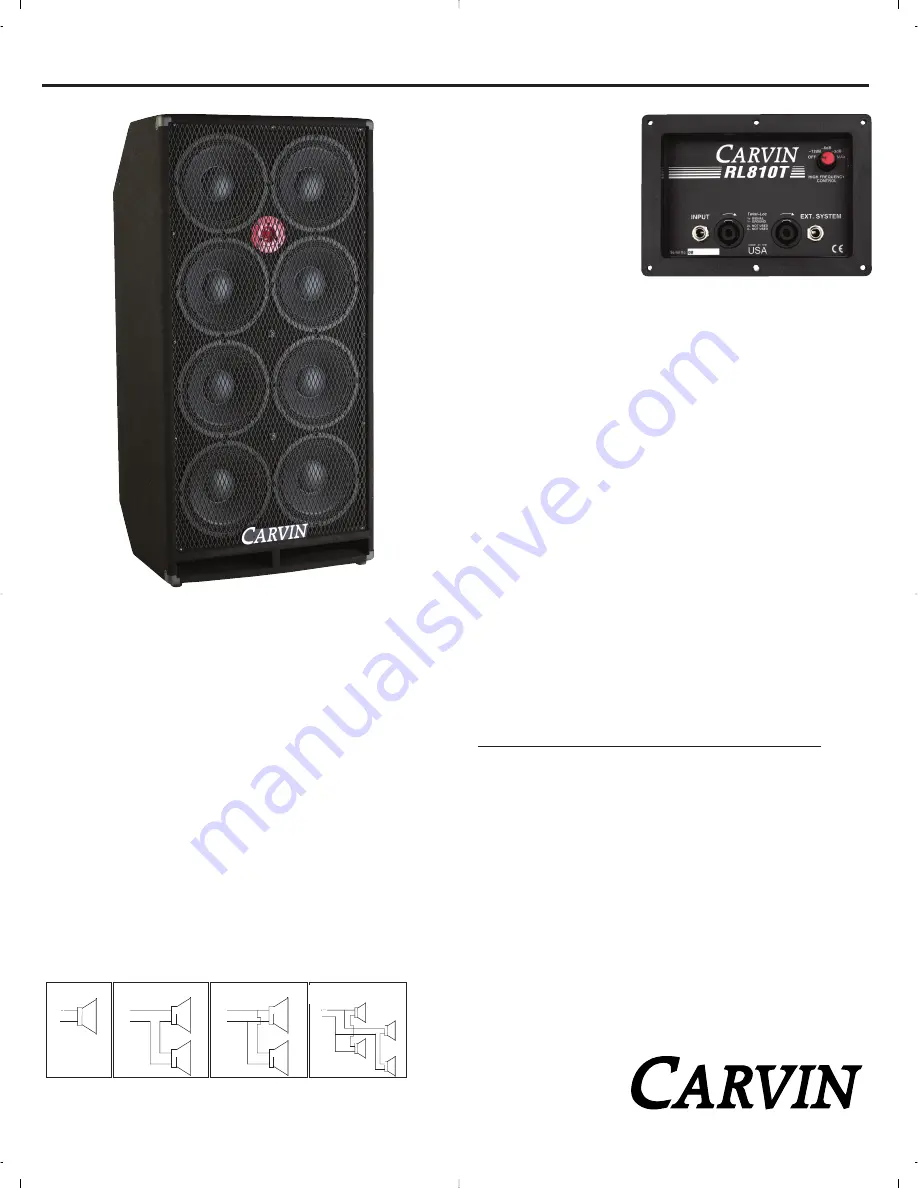 CARVIN RL810T Instructions Download Page 1