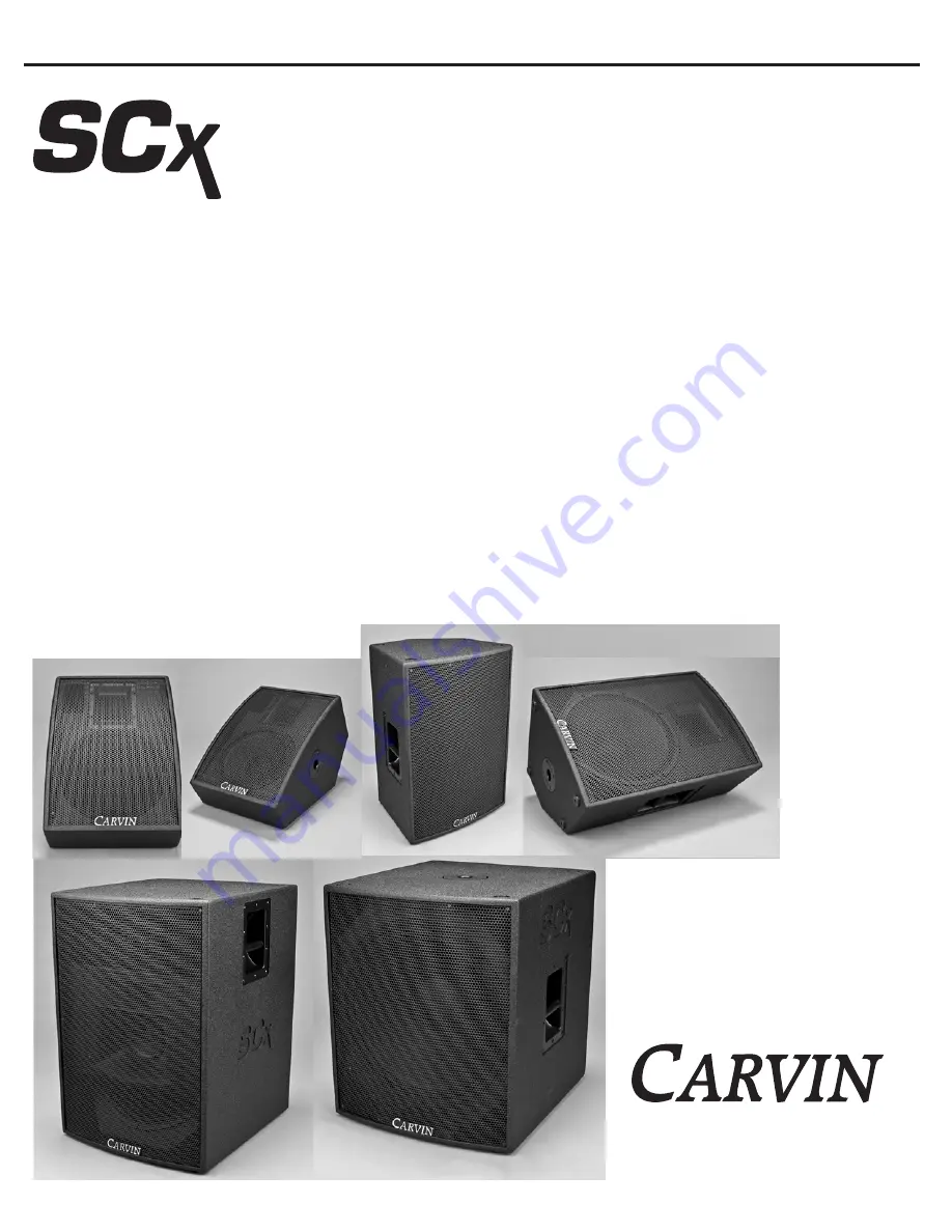 CARVIN SCX 1112 Скачать руководство пользователя страница 1