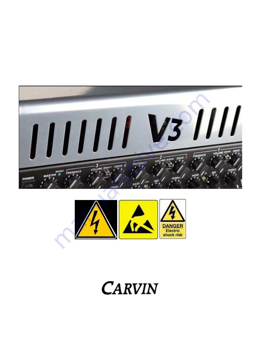 CARVIN V3M Quick Start Manual Download Page 1