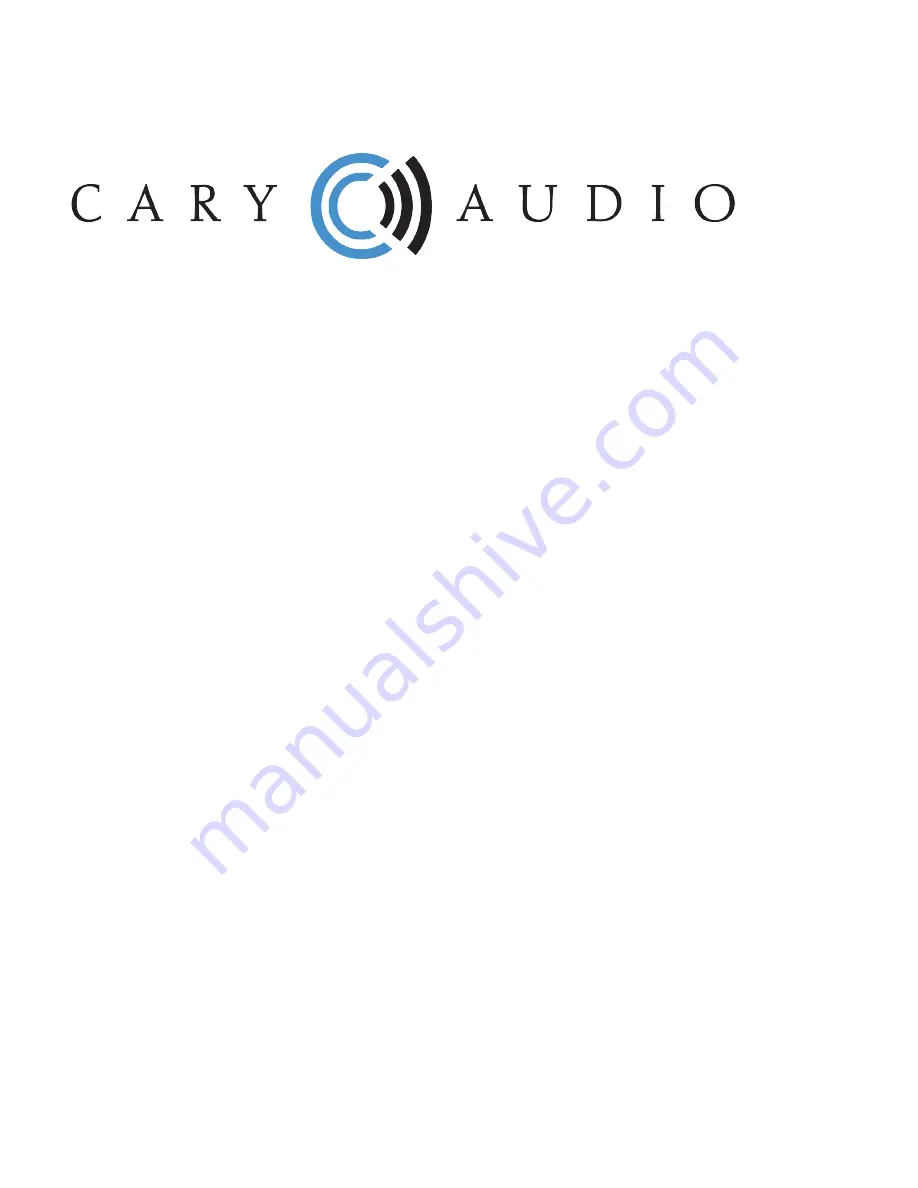 Cary Audio Design CAD 120S Owner'S Manual Download Page 1