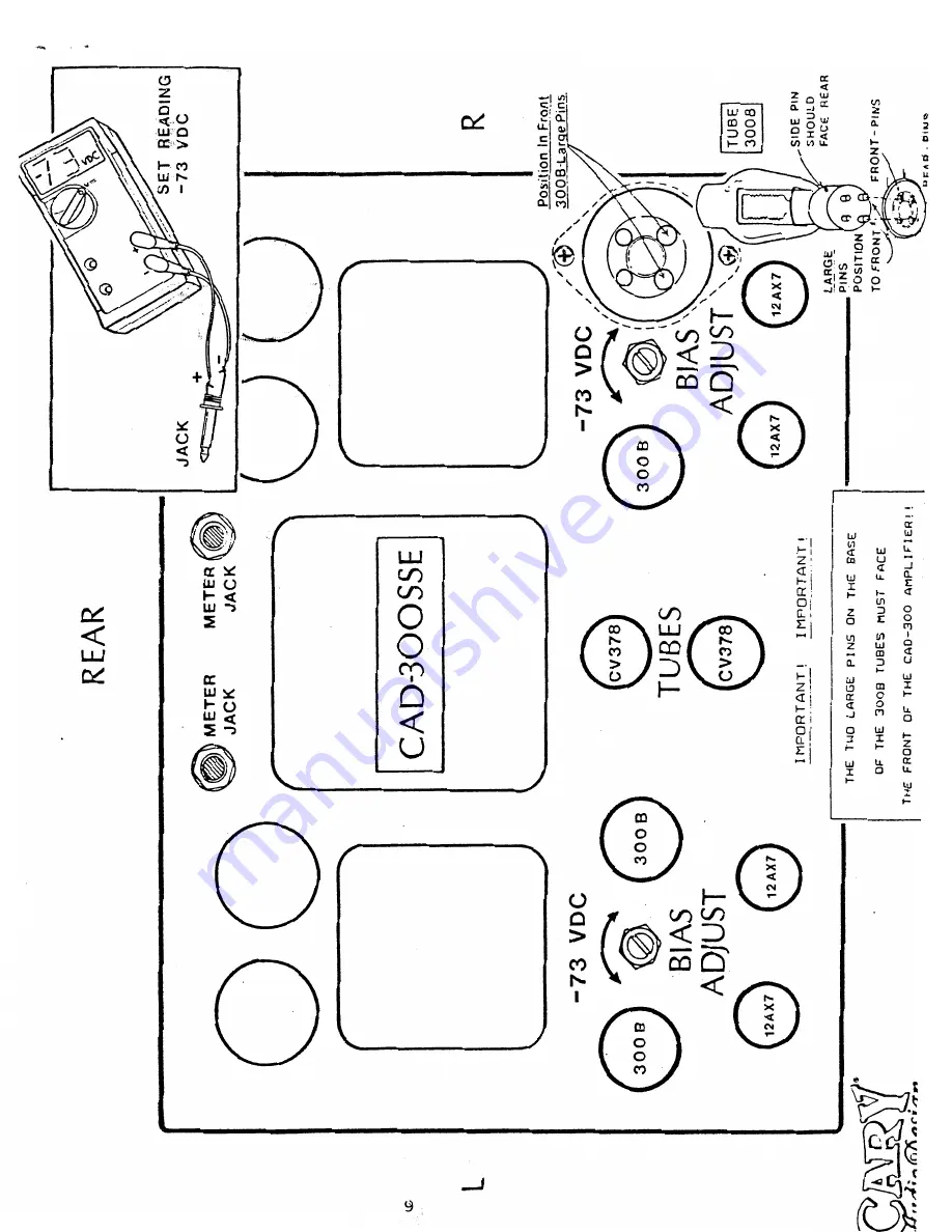 Cary Audio Design CAD-300S SE Operating Manual Download Page 9