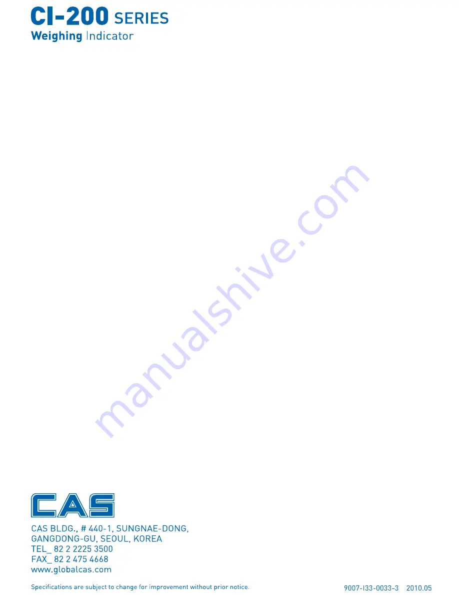 CAS CI-200 Series Manual Download Page 82