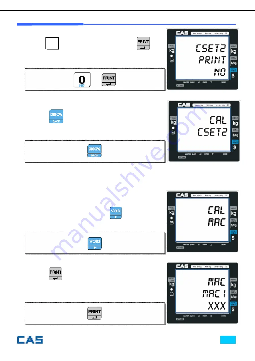 CAS CT100 Series Service Manual Download Page 22