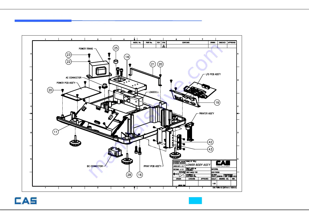 CAS CT100 Series Service Manual Download Page 40