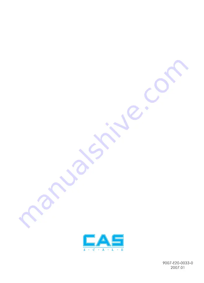 CAS EXP-2000A Owner'S Manual Download Page 31