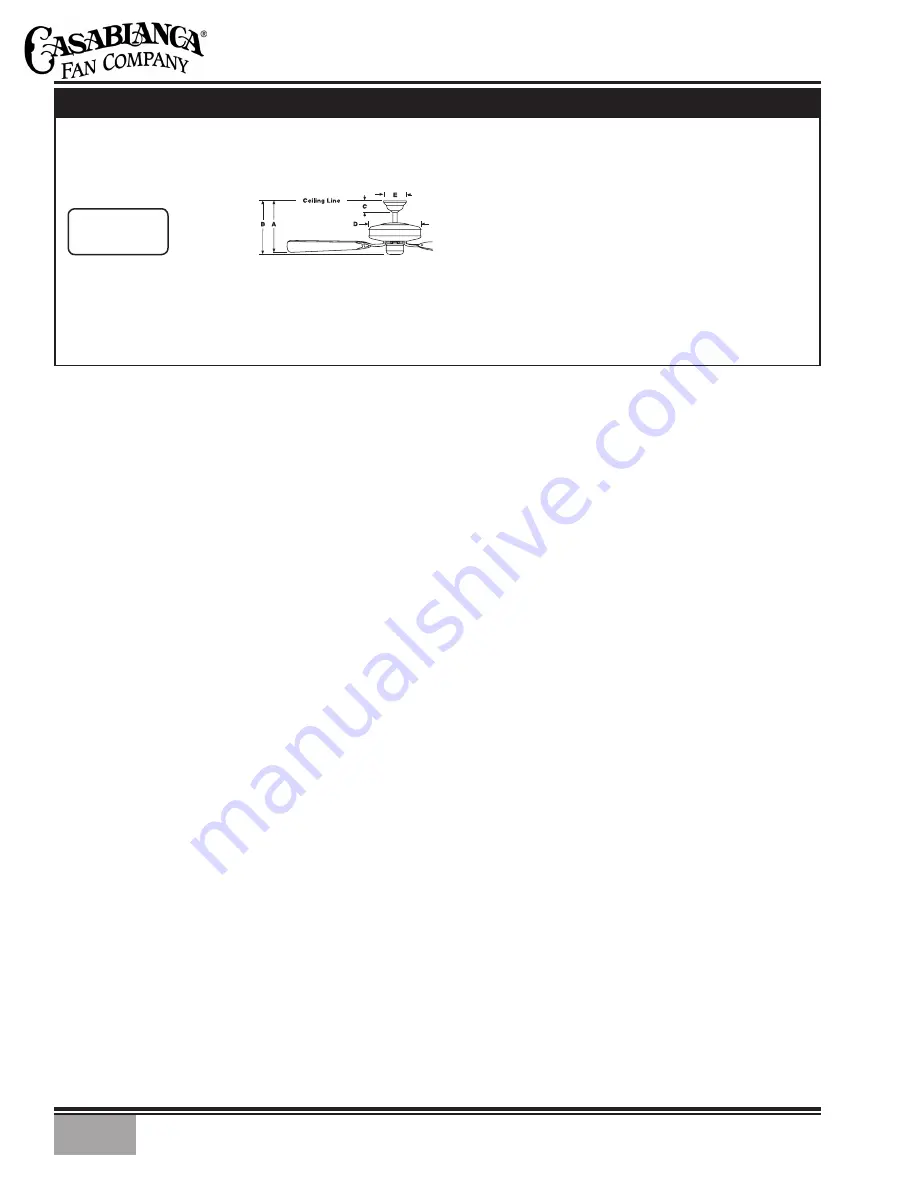 Casablanca 64xxT Owner'S Manual Download Page 12