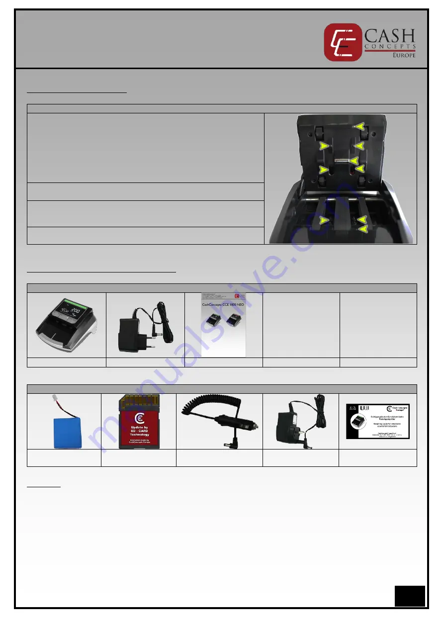 CashConcepts CCE 1800 NEO Manual Download Page 6