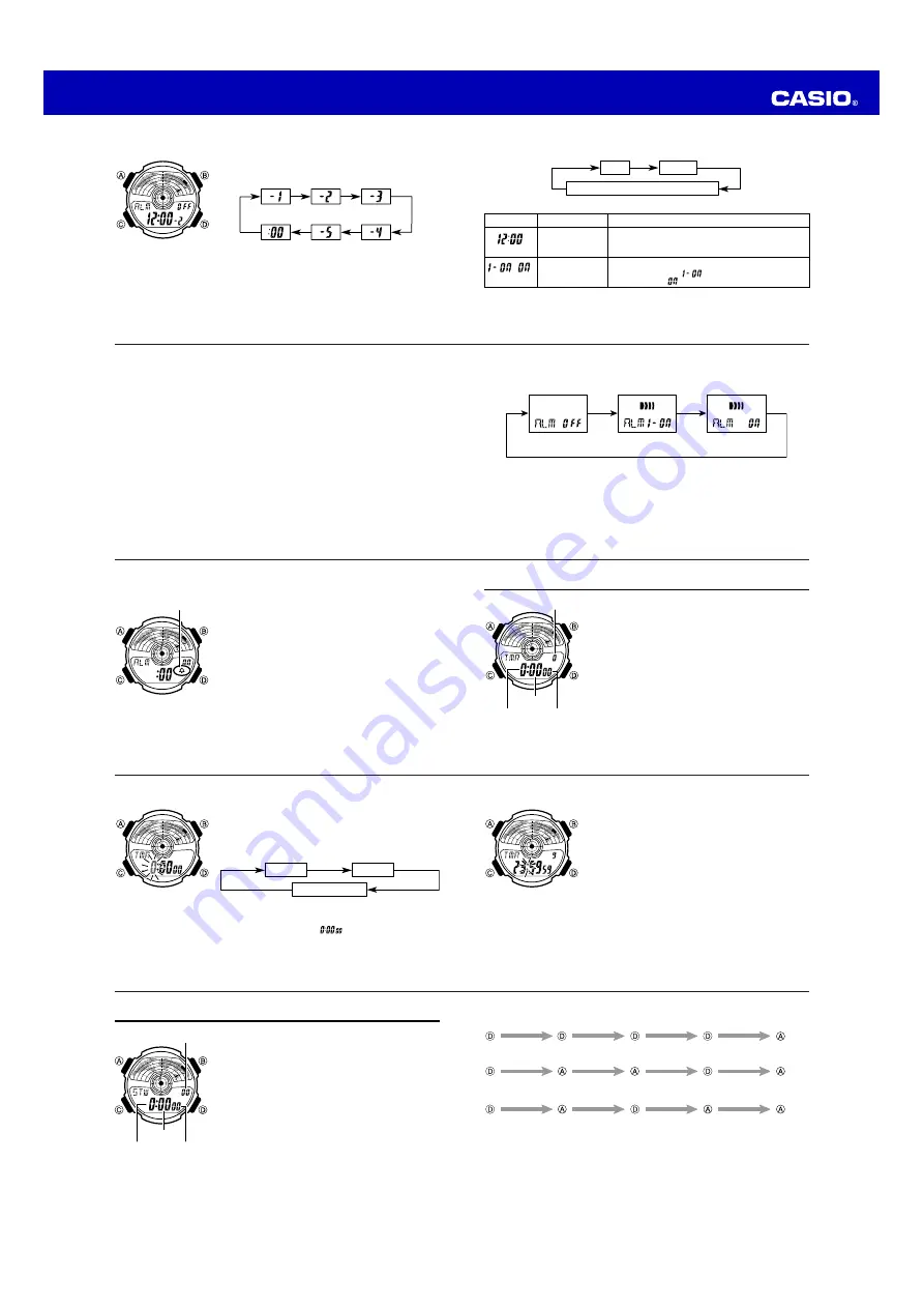 Casio AE1100W-1A Operation Manual Download Page 3