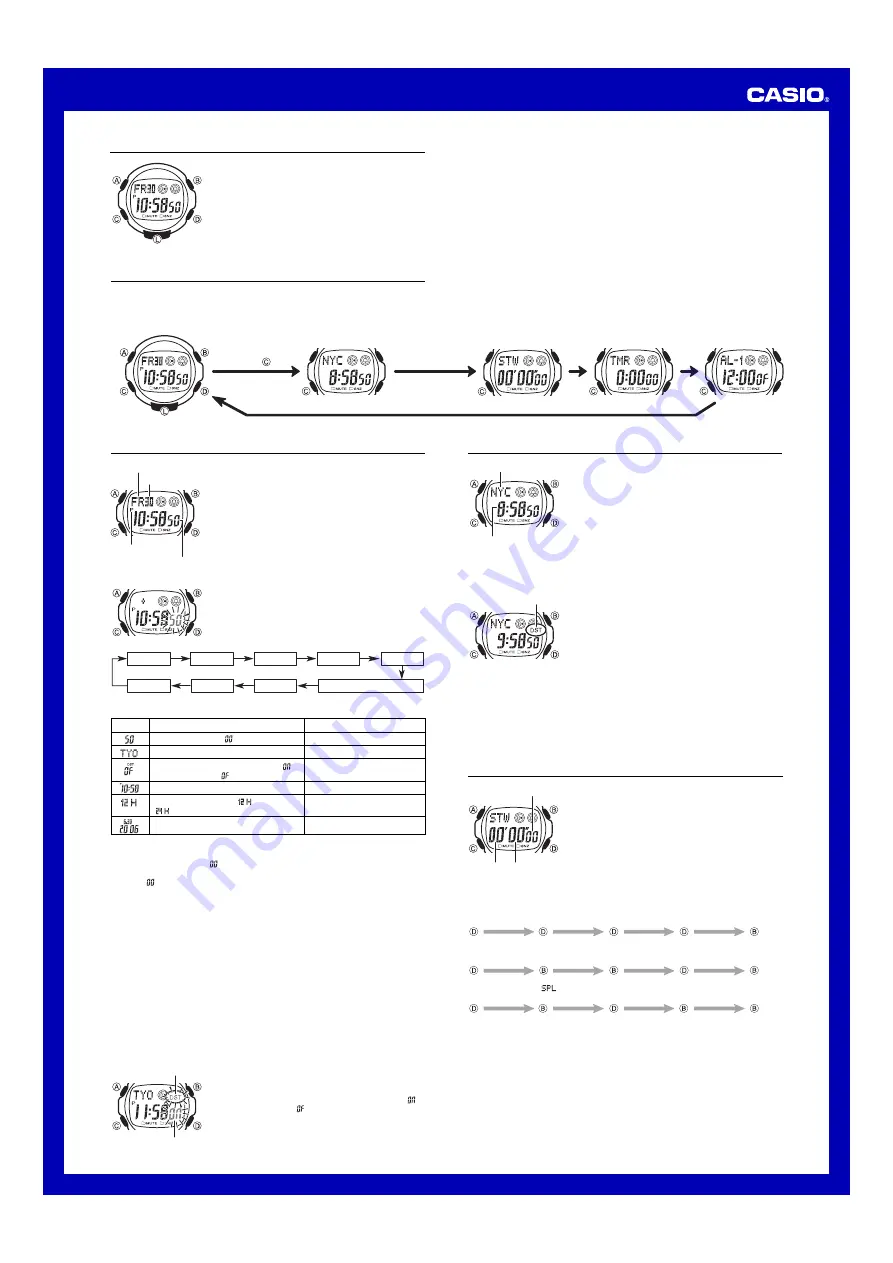 Casio Baby-G BG169WH-3V Operation Manual Download Page 1