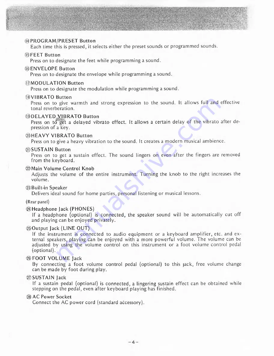 Casio Casiotone 1000P Operation Manual Download Page 6