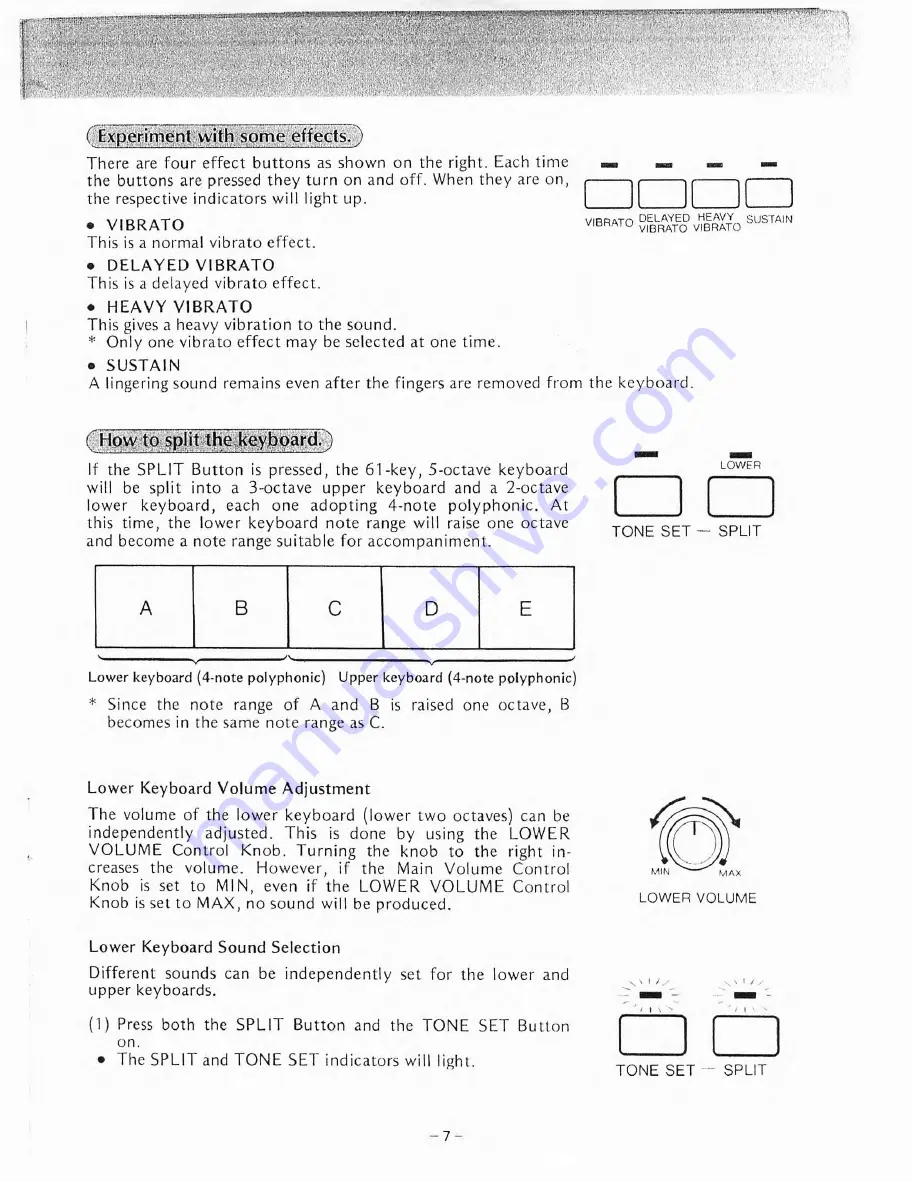 Casio Casiotone 1000P Operation Manual Download Page 9