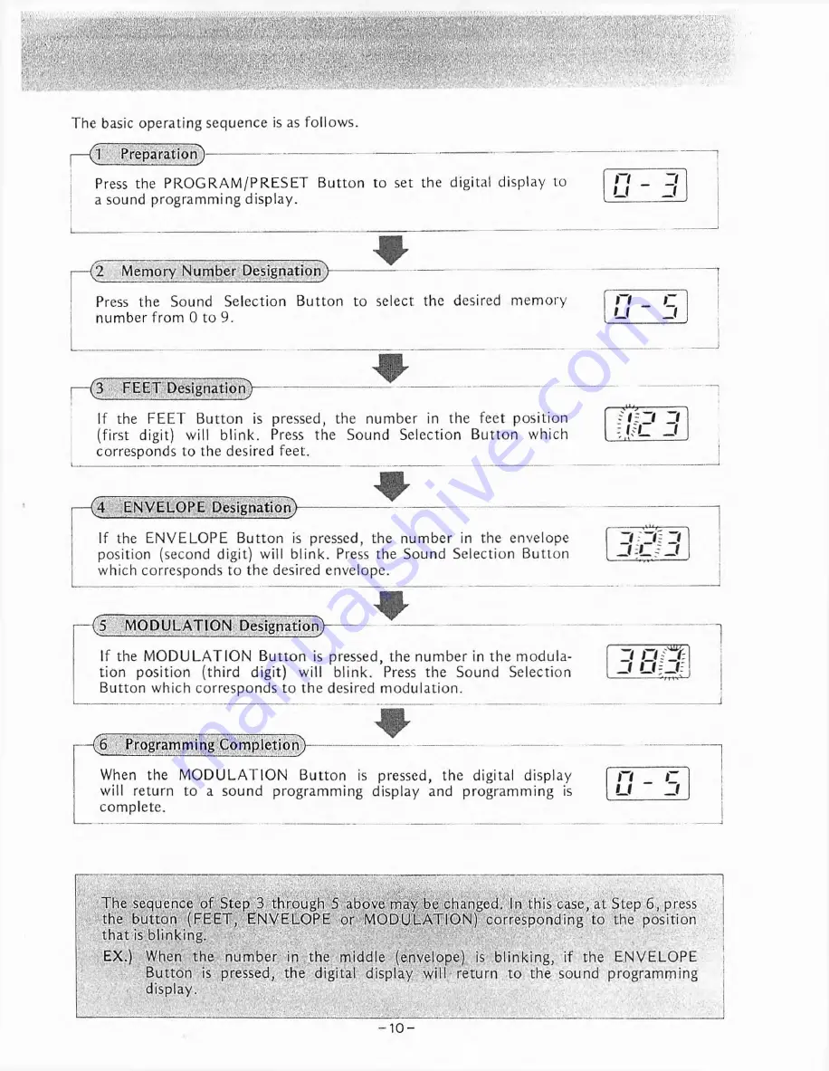 Casio Casiotone 1000P Operation Manual Download Page 12