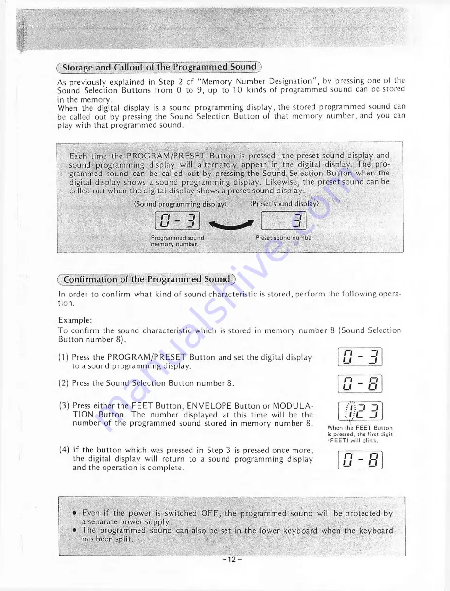 Casio Casiotone 1000P Operation Manual Download Page 14