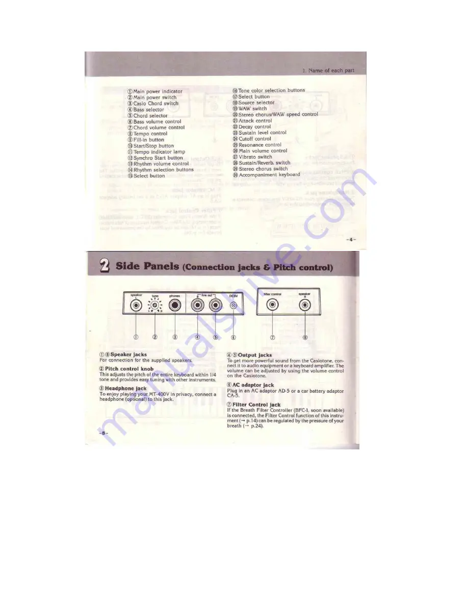 Casio Casiotone MT-400W Operation Manual Download Page 3