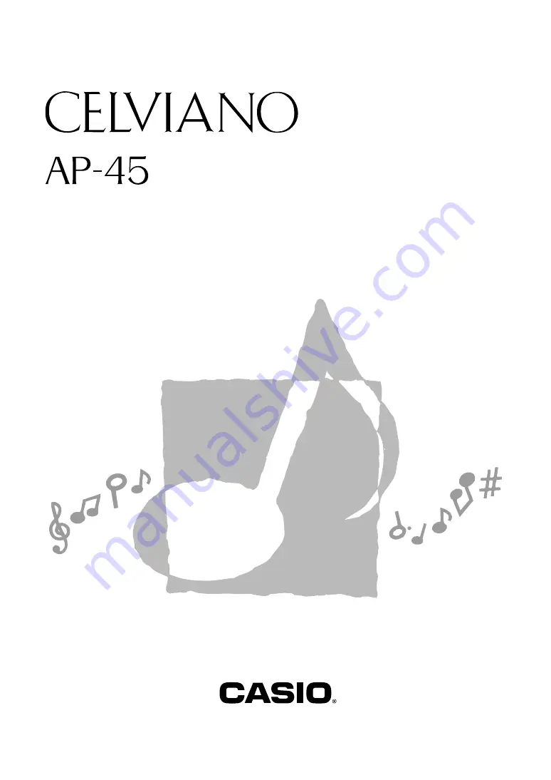 Casio Celviano AP-45 User Manual Download Page 1