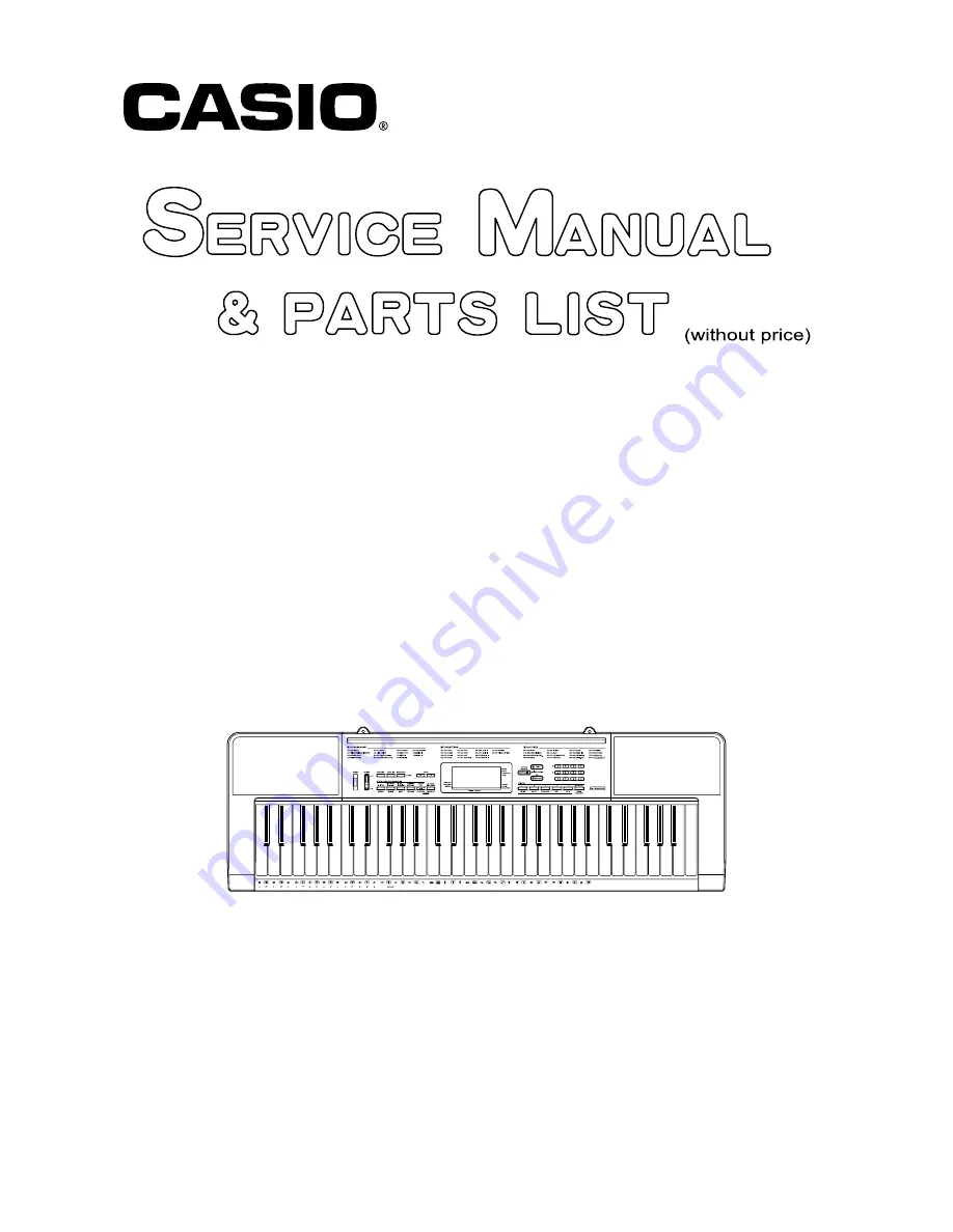 Casio CTK-2200 Service Manual Download Page 1