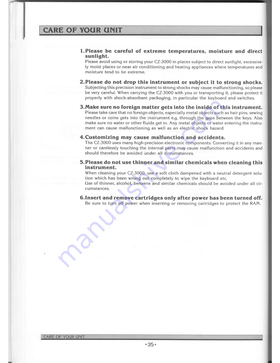 Casio CZ-5000 CosmoSynthesizer Operation Manual Download Page 57