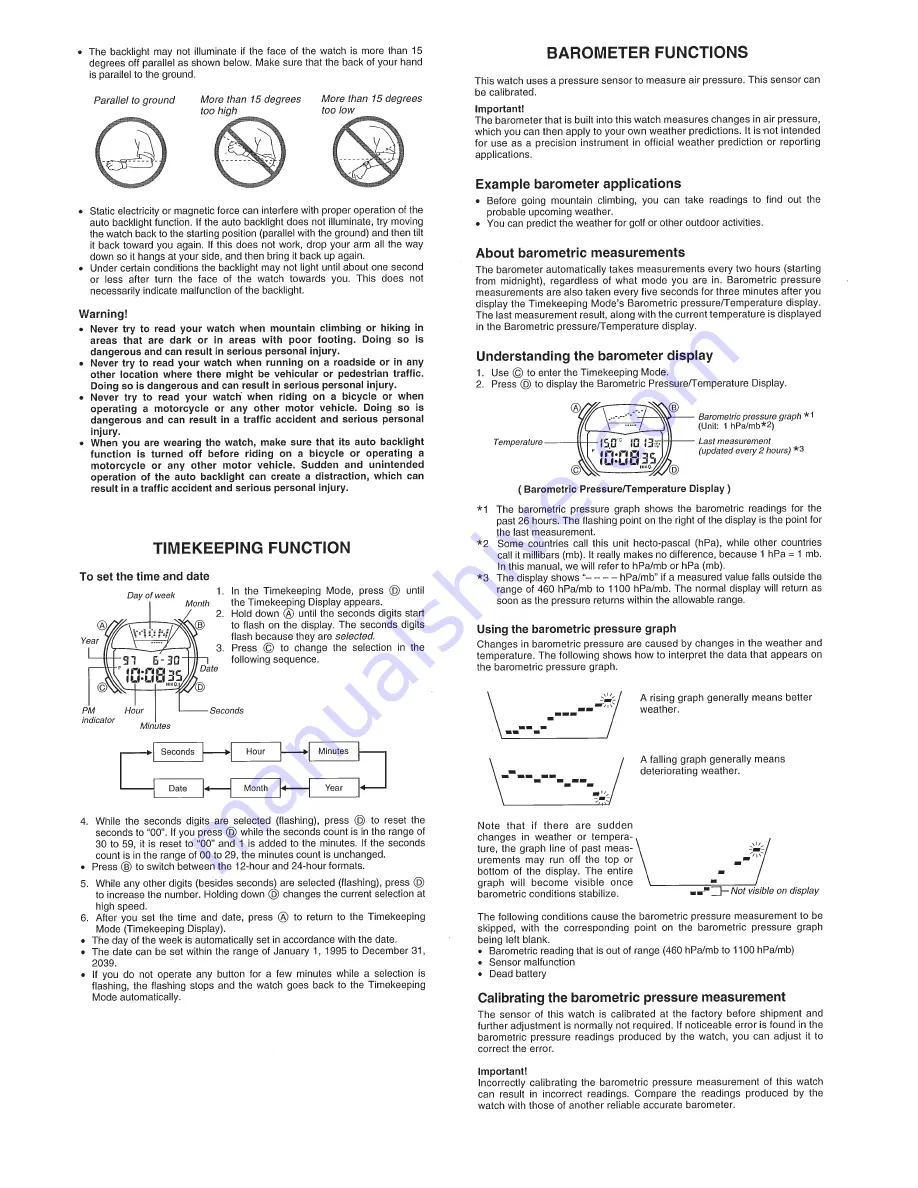 Casio DW-9100BJ Service Manual & Parts List Download Page 4