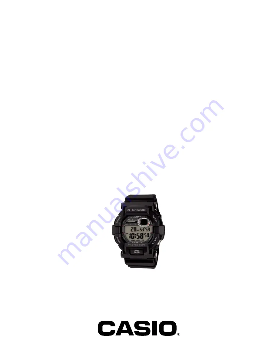 Casio G-Shock QW-3403 Service Manual & Parts List Download Page 1