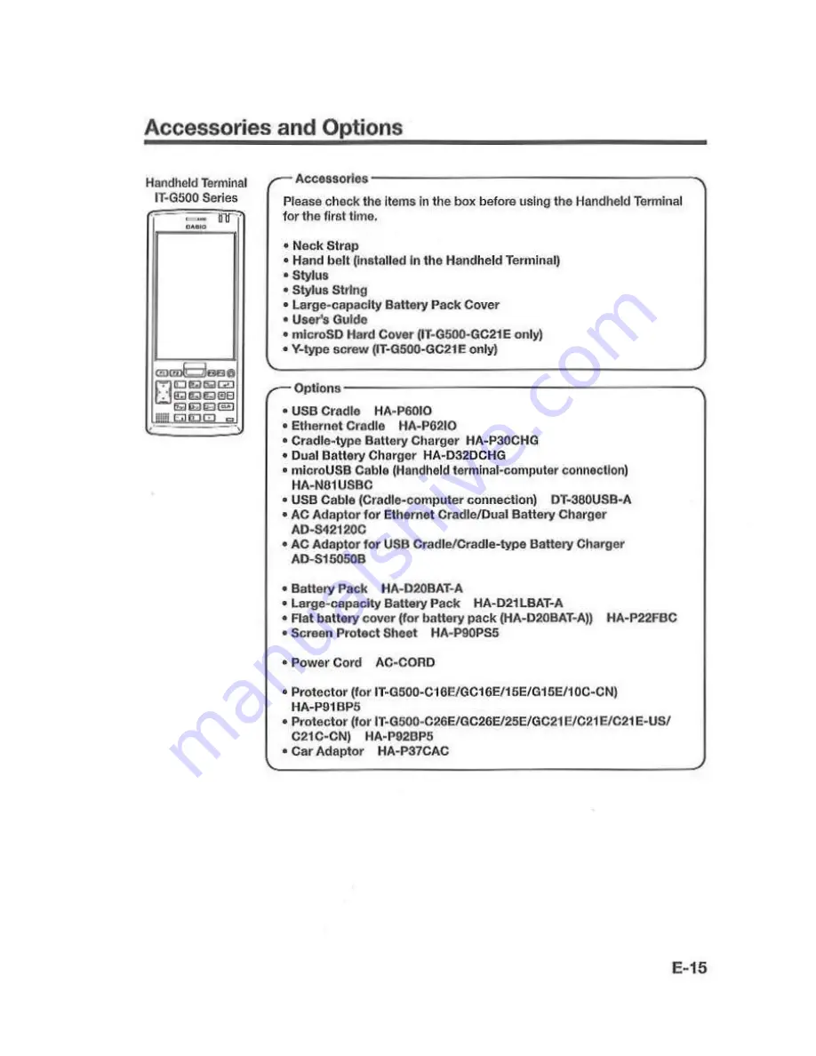 Casio IT -G500 Series User Manual Download Page 17