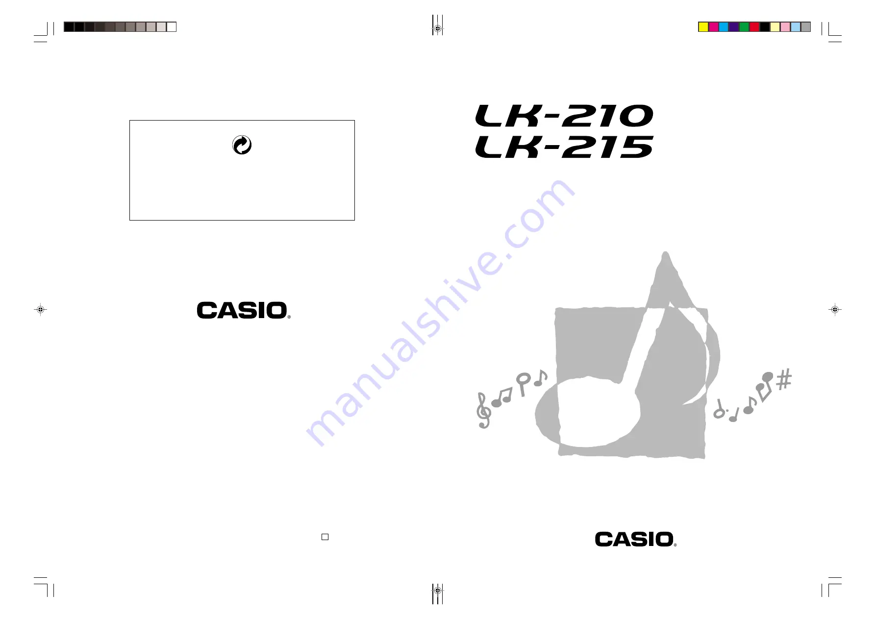 Casio LK 210 - 61 Key Personal Lighted Keyboard Скачать руководство пользователя страница 1