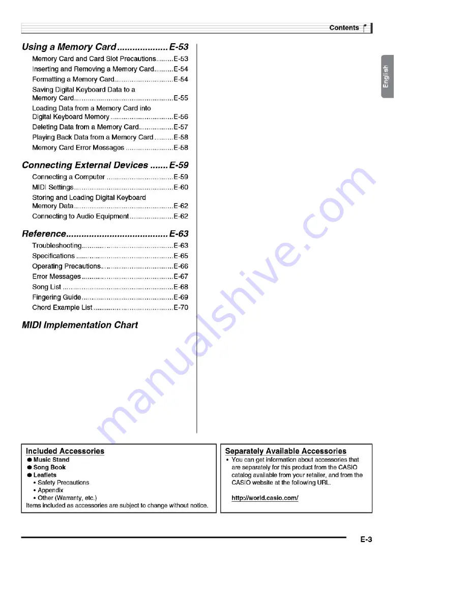 Casio LK-280 User Manual Download Page 5