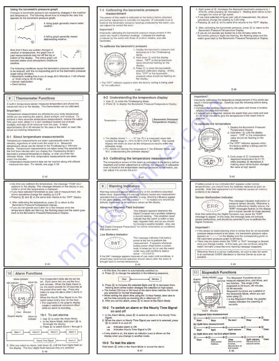 Casio Pathfinder 1170 Owner'S Manual Download Page 5