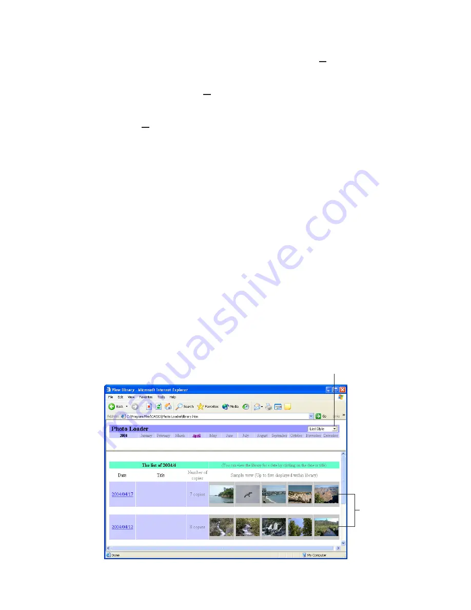 Casio PHOTO LOADER - VER.3.0 FOR WINDOWS Instruction Manual Download Page 15