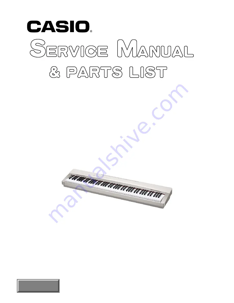 Casio PRIVIA PX-130 Service Manual & Parts Manual Download Page 1