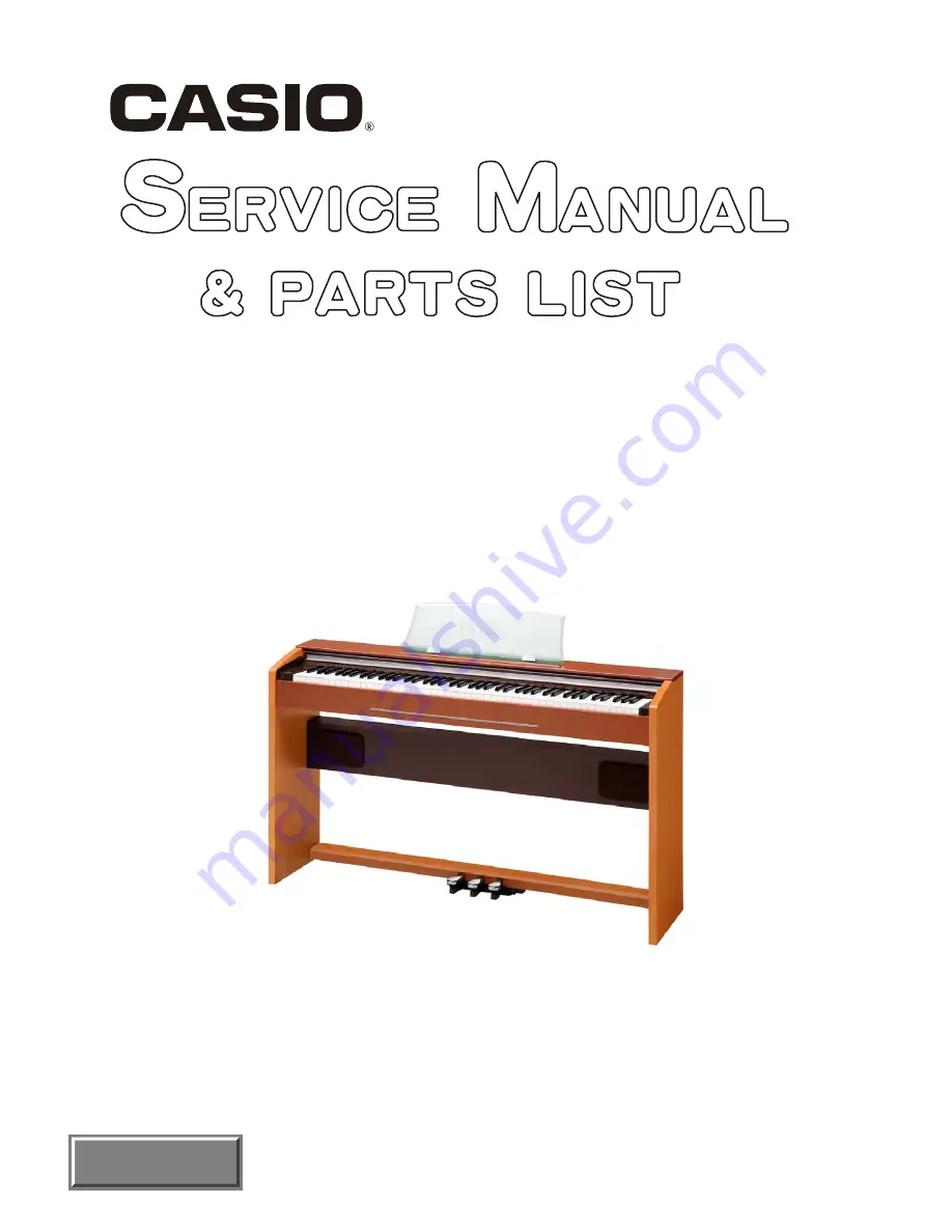 Casio Privia PX-720 Service Manual & Parts Manual Download Page 1