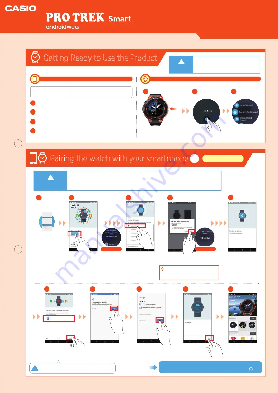 Casio PRO TREK SMART WSD-F20 Quick Operation Manual Download Page 2