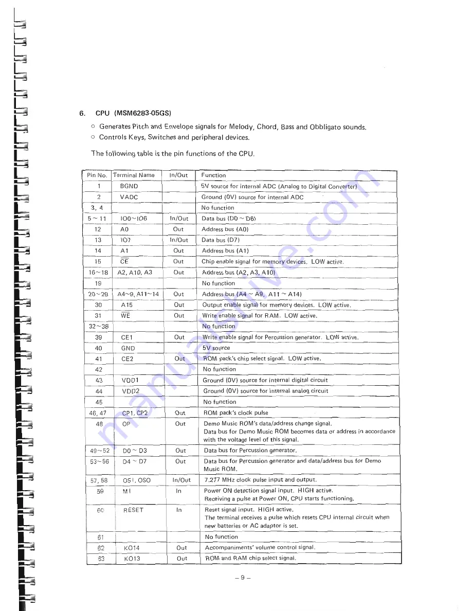 Casio SK-5 - SERVICE Service Manual Download Page 16