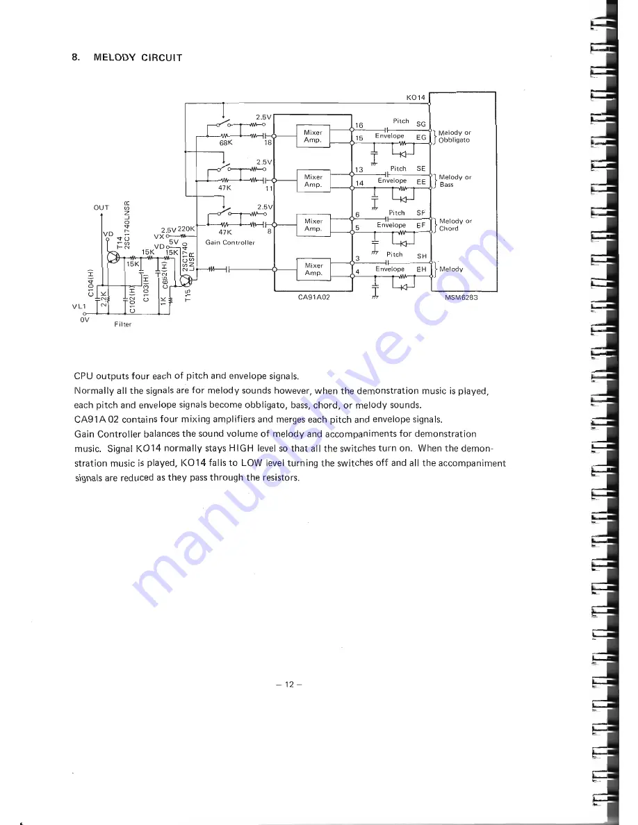 Casio SK-5 - SERVICE Service Manual Download Page 19