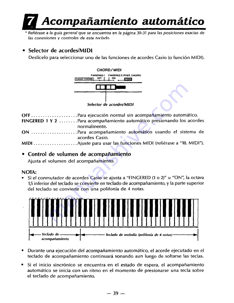 Casio Tone Bank CT-650 Opration Ma Download Page 39