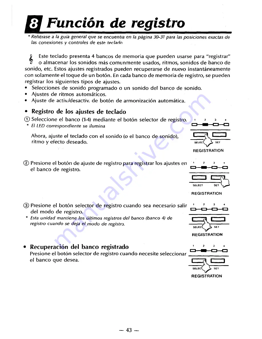 Casio Tone Bank CT-650 Opration Ma Download Page 43