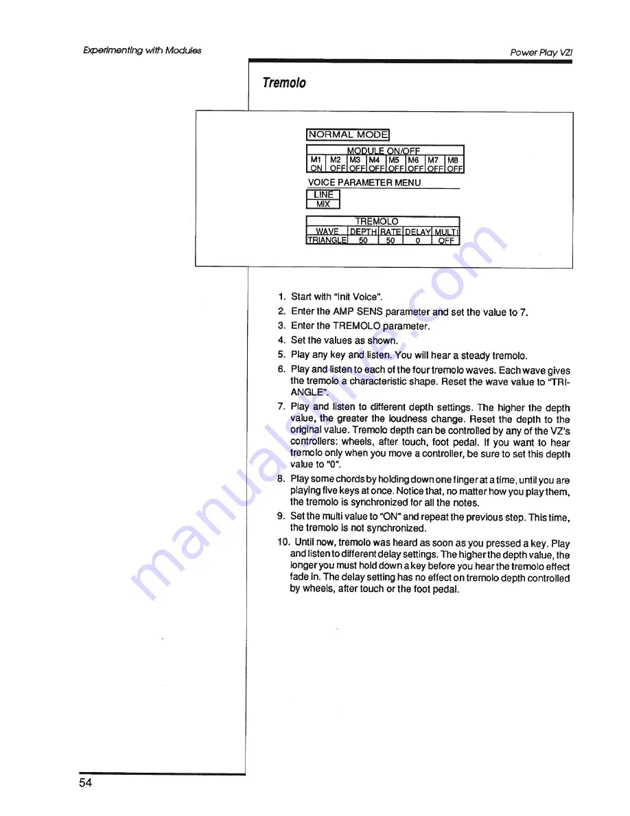 Casio VZ-1 Manual Download Page 62