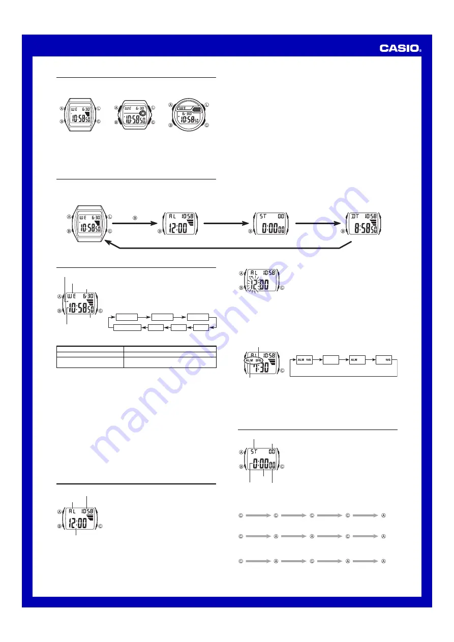 Casio W211-2BV Operation Manual Download Page 1